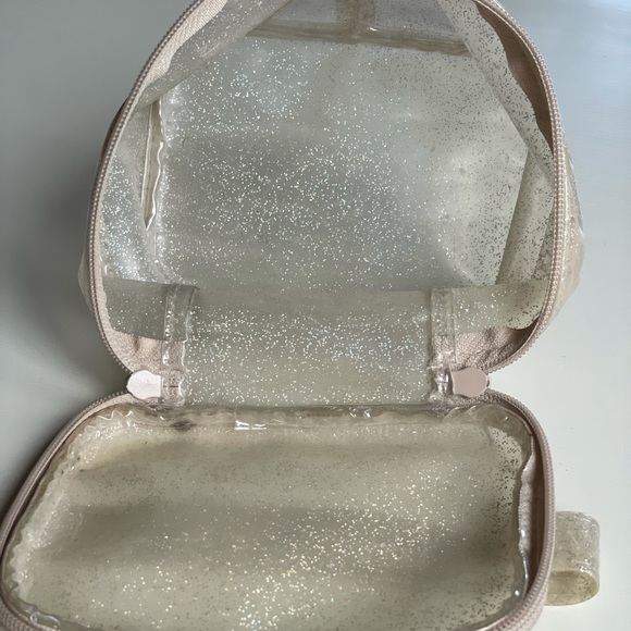 Vintage 80s Clear Glitter PVC Makeup Case - Picture 10 of 14